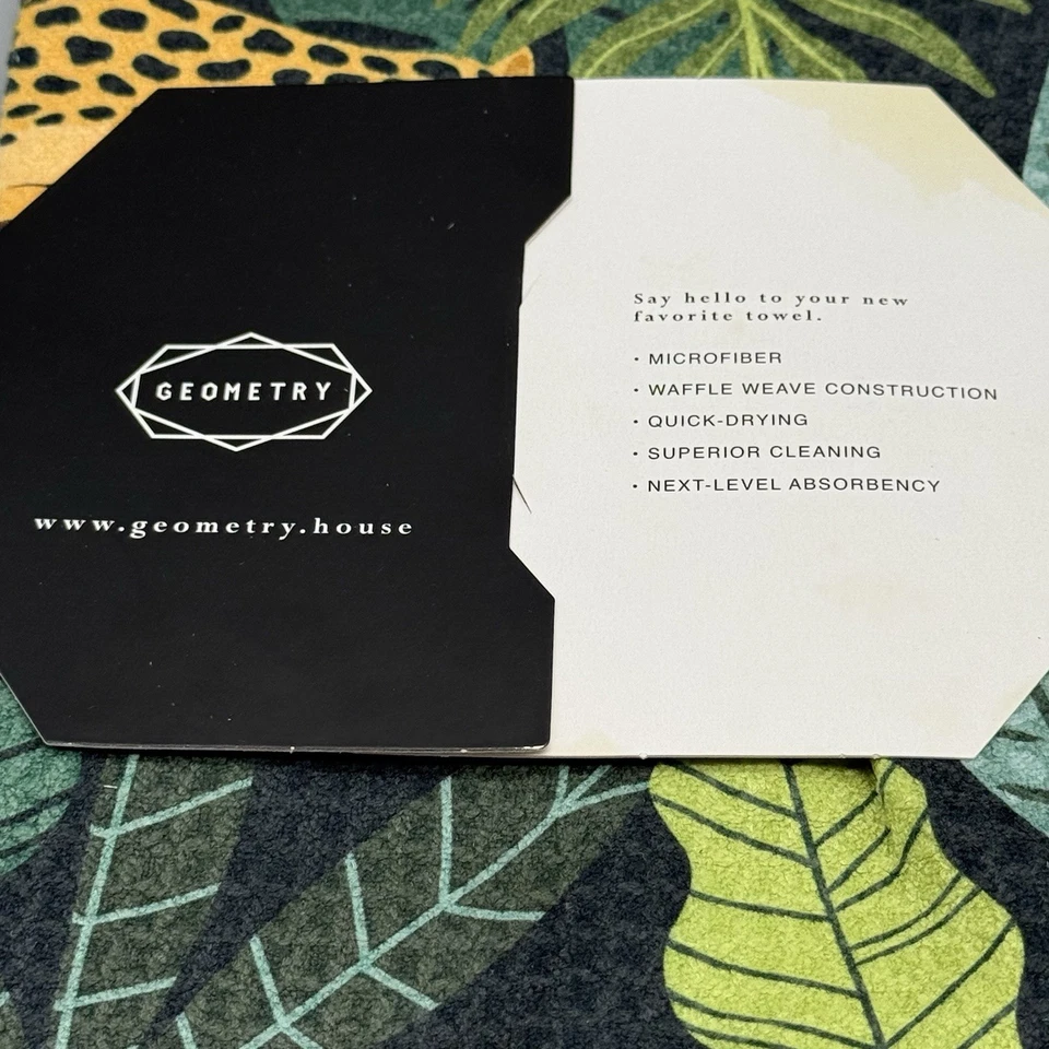 Кухонное чайное полотенце с геометрией принт джунглей 18 X30 - Изображение 4 из 4