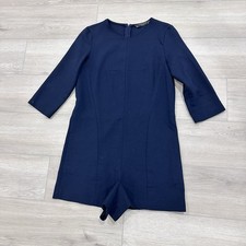 Zara 3/4 sleeves shorts romper navy blue medium