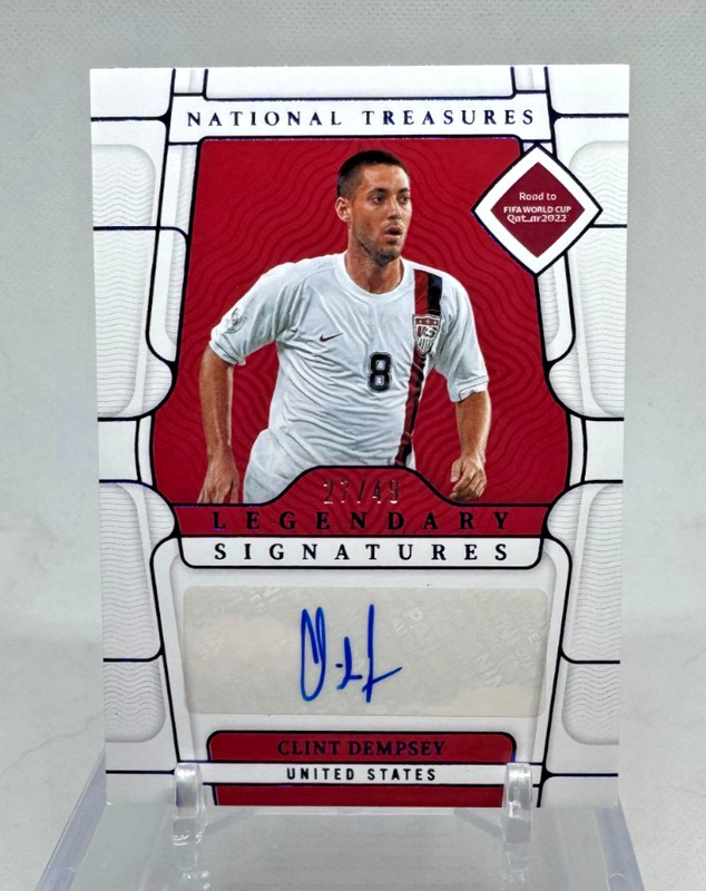 2022 Panini National Treasures CLINT DEMPSEY Legendary Signatures Auto /49 USA