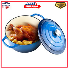 6 Quart Enameled Cast Iron Dutch Oven for Sourdough Bread, Le Creuset with Du...