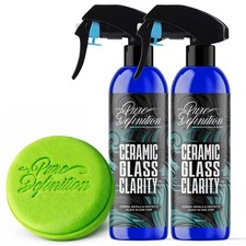 Car Window Cleaner Glass Ceramic Repellent Mirror Finish Pad Pure Definition