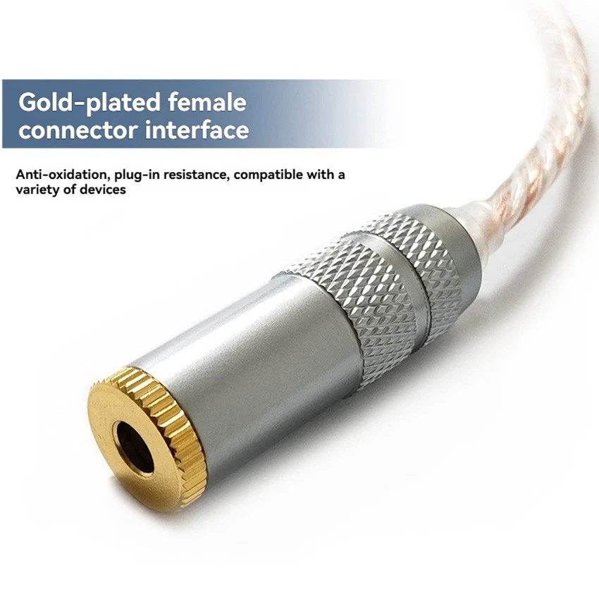 Adapter Cable 6.35mm Male to 4.4mm Female Hi-Fi Interconnect Audio Cable - Image 3 of 4