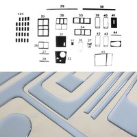 Innenraum Dekor Cockpit FüR Volvo Fh 460 2002-2012 Aluminium Optik 45Tlg