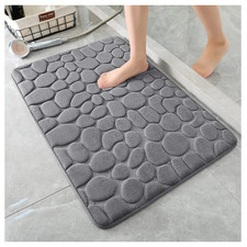 Super Water Absorbent Soft Memory Foam Bath Mat Non-Slip Bathroom Shower Rug