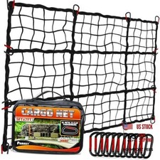 Premium Heavy Duty Cargo Net 5'x7' - 10'x14' - Extra Thick 10mm
