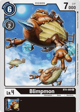 BT4-069 Blimpmon Black Digimon 2020 TCG BT04 Great Legend Booster