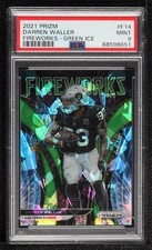 2021 Panini Prizm Fireworks Green Ice Prizm Darren Waller #F-14 PSA 9 MINT 2l4
