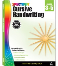 Spectrum Cursive Handwriting Workbook for Kids Ages 8 to 12, Letters and Cro...