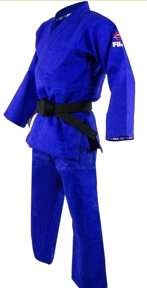 Nuevo Kimono Fuji Sports Hombre Niños Mujeres Doble Tejido Judo Gi - Azul Foto 3 de 4