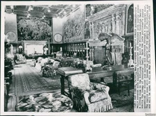 1958 San Simeon California William Randolph Hearst Castle Wire 7X9 Vintage Photo