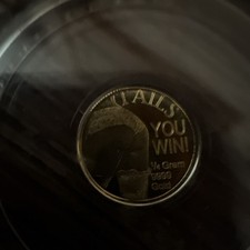 1/4 Gram .9999 Fine Gold Round "Heads You Win" / "Tails You Win" 6214.47 per troy oz