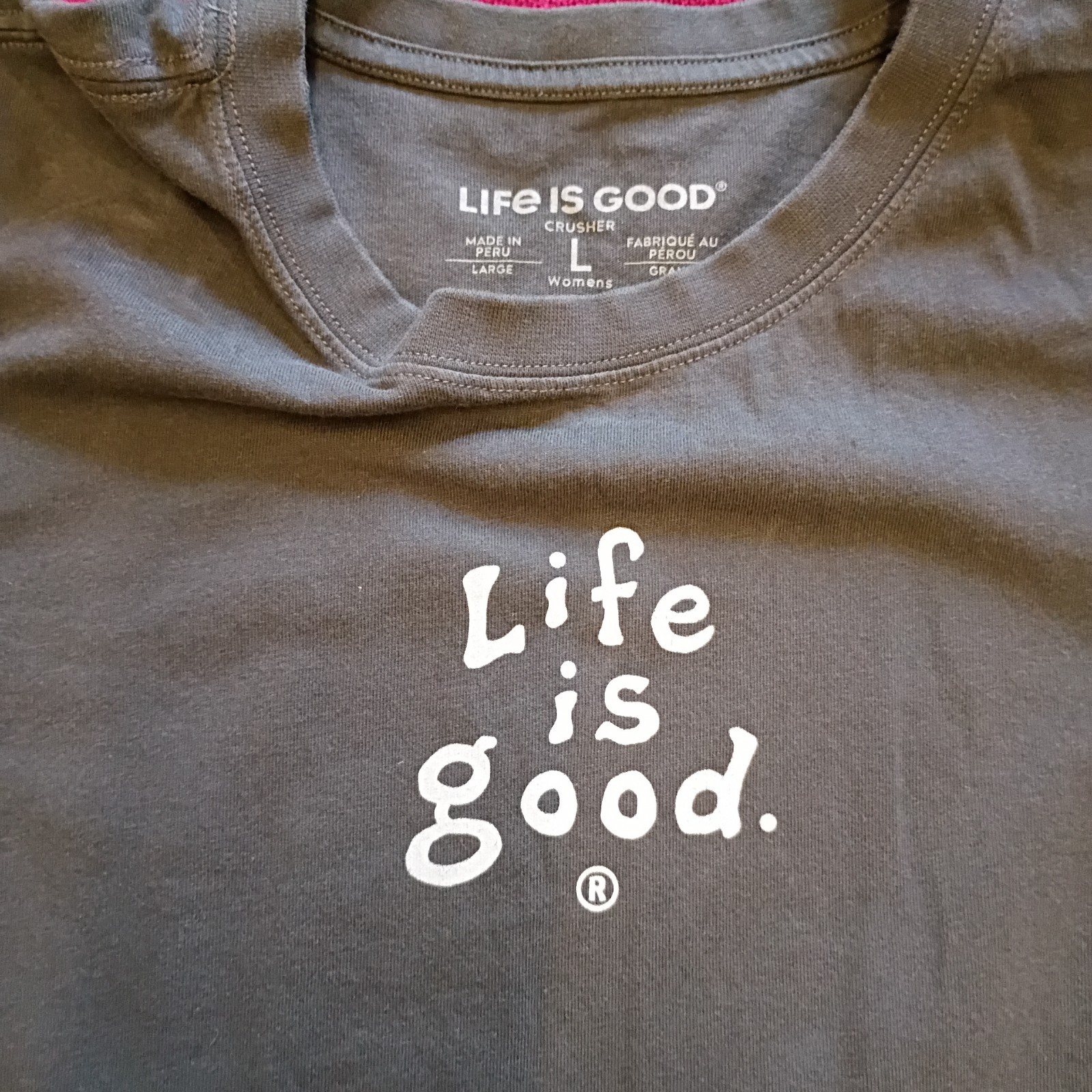 Life Is Good Crusher Tee Women's Size L Music Graphic Short Sleeve T Shirt (457