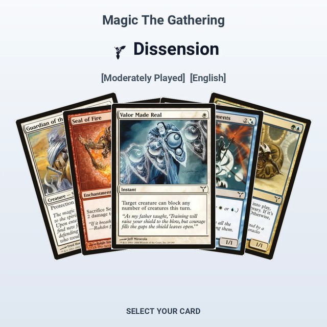 Magic The Gathering Dissension - Select Your Cards (MP)
