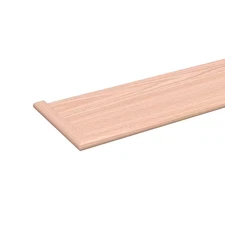 Stair Parts 48 In. X 11-1/2 In. X 1 In. Unfinished Red Oak Reversible Return Pla