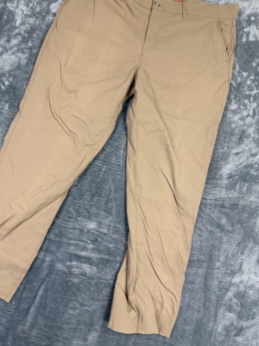 Weatherproof Vintage Mens Khaki Straight-Leg Chino Pants W40 L30