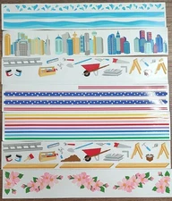 Mrs Grossmans Sticker Lot Full Partial Sheets Vintage Design Line Stripes  S75