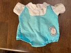 Vtg Cabbage Patch Kids Doll Clothes Corduroy Preemie Gold Blue Elephant Romper