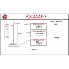 ITM Engine Components RX34497 Engine Exhaust Valve For 71-89 128 GV X-1/9