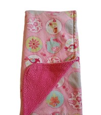 Garanimals Pink Baby Plush Blanket Sherpa Toucan Circles Elephant Teal Orange