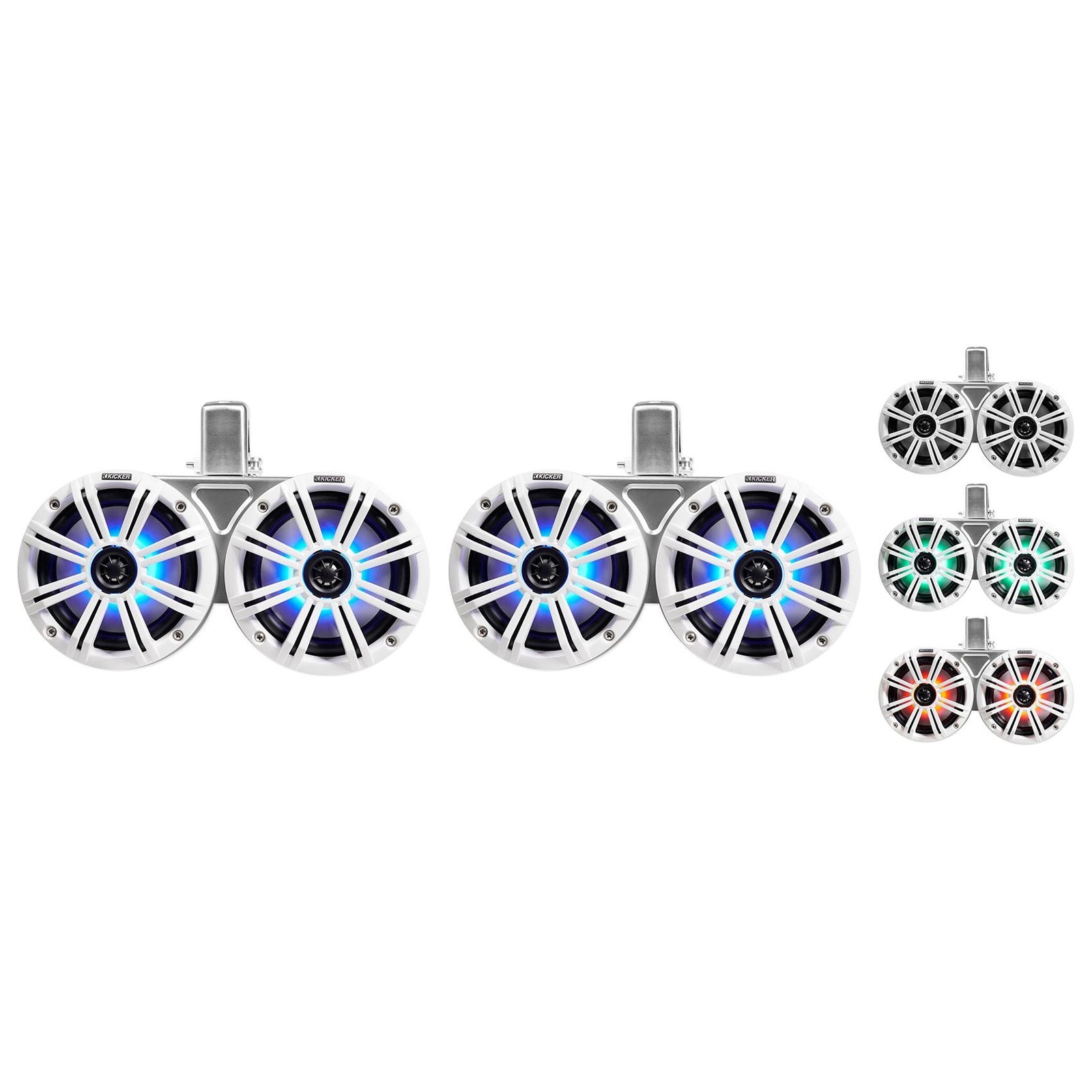 2 Колонки KICKER 45KMTDC65W Dual 65 390 Вт для морского вейкборда со светодиодной подсветкой KMTDC65 156390₽