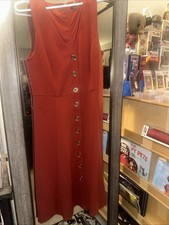 Tommy Hilfiger Women's Burnt Orange Midi Fit and Flare