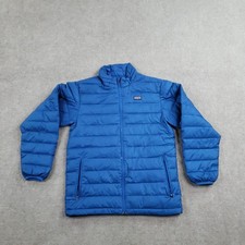 Patagonia Down Sweater Jacket Boys L Blue Puffer Goose Full Zip 68243FA12