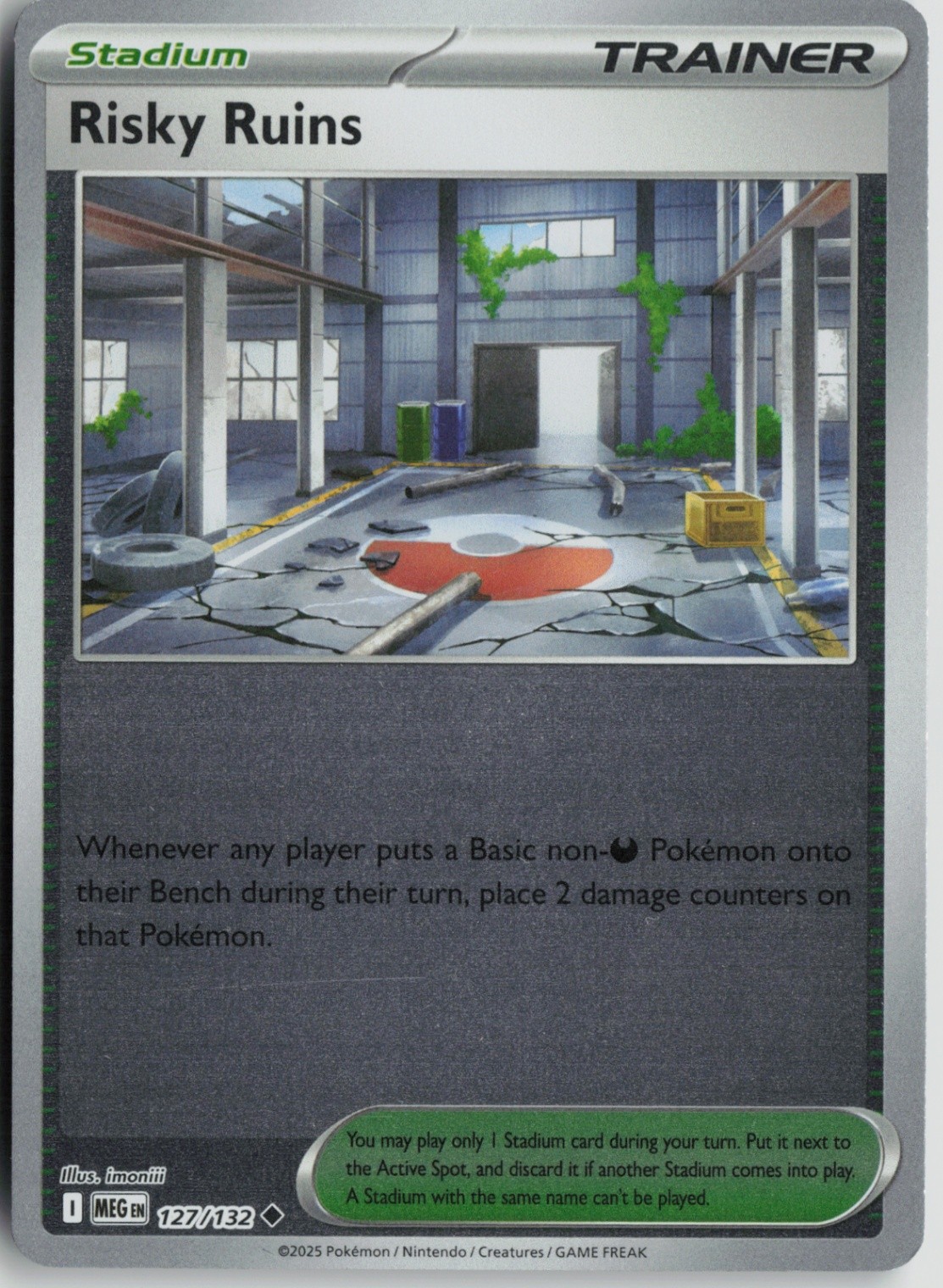 Risky Ruins 127/132 Uncommon ME01: Mega Evolution NM Reverse Holo