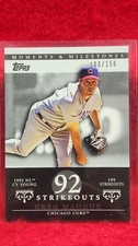 2007 Topps Moments & Milestones Greg Maddux 92 Strikeouts #100/150 #13 Braves