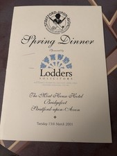 Menu Signed By Sir Gareth Edwards
