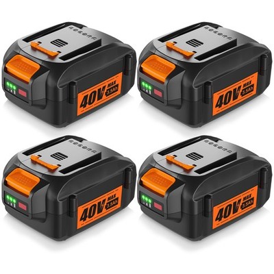 1~4 Pack 40V WA3580 3.5Ah Max Lithium Battery For Worx WG180 WG280 WG380 WG580