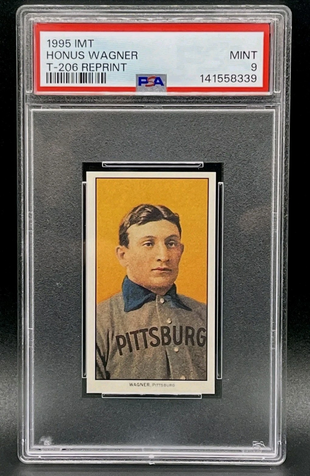 Honus Wagner PSA 9 1995 T206 Reprint Vintage Icon HOF Pirates 🔥 view 3