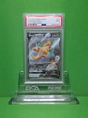 POKEMON 2021 EVOLVING SKIES DRAGONITE V FULL ART 192 PSA 9