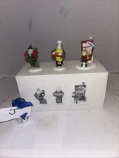 Vtg Dept 56 Heritage Village Baker Elves Figure Set 5603-0