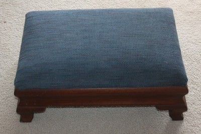 American Empire Style Mahagony Wood Footstool Ottoman