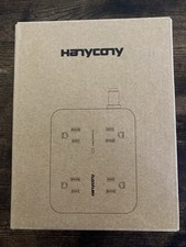 Hanycony Surge Protector Power Strip 8 Outlets 4 USB Charging Port 5' Cord White