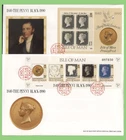 Isle of Man 1990 Stamp World set & Sheet on two First Day Covers