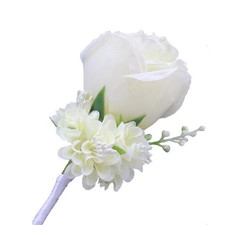 Boutonniere Buttonholes Groom Groomsman Best Man Rose Wedding Flowers Prom Su...