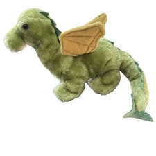 Vintage 1980 Dakin Green Dragon Dinosaur Dragonwick 12  Stuffed Animal Plush