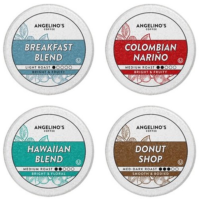 Angelino's Coffee - Medium Roast Coffee Pods Variety Pack, 96 Count - Include...
