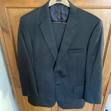 Jos. A. Bank 46L 40x33 1/2 Charcoal 100 Wool Men  s Jacket Pleated Pants Suit