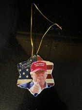 Donald Trump 2024 Porcelain Christmas Star Ornament New