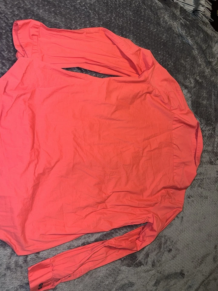 Alfani Men’s XL Slim Fit Dress Shirt In Coral - Image 4 of 4