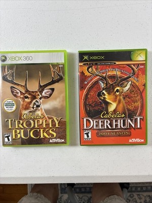 Cabela s Hunting Games Lot Xbox 360 Original Xbox Trophy Bucks Deer Hunt 2004