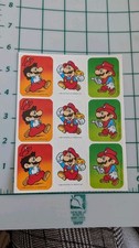 Vintage Stickers Super Mario Bros Luigi 1 Sheet Paper Magic Group Nintendo