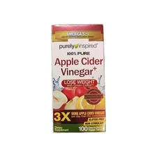Purely Inspired Apple Cider Vinegar 100 Tabs Lose Weight 100 Tabs Green Coffee