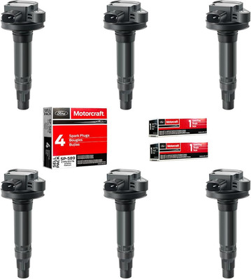 6Pcs Ignition Coils Pack UF553 5C1652 & 6 Motorcraft Platinum Spark Plug SP520 S