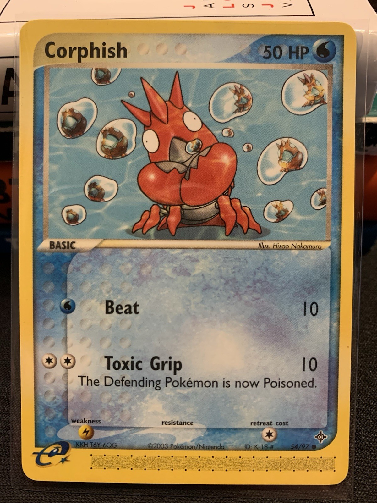 Corphish 54/97 Dragon Regular (NM) VINTAGE POKEMON CARDS