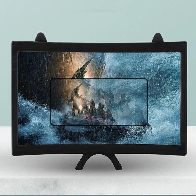 3D HD Mobile Phone Screen Magnifier 12" Video Amplifier Smartphone Stand Bracket - Image 4 of 4