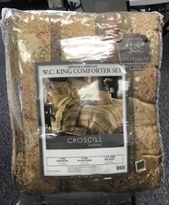 Croscill Home W.C. King Comforter Set W/ Bed Skirt & 2 King Pillow Shams NEW