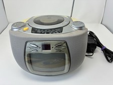 Vintage GPX TVP75 Portable CD Player TV AM/FM Radio Boombox 5" Screen 2003